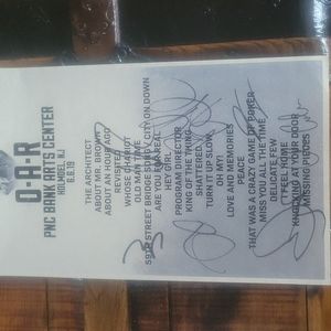 O.A.R. Autographed OAR tour Playlist song list signed poster PNC NJ June 2019